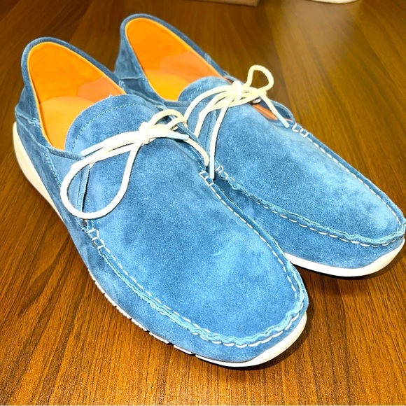 OluKai Ka'a Driver Men’s Size 10.5M Blue Suede - Picture 1 of 11
